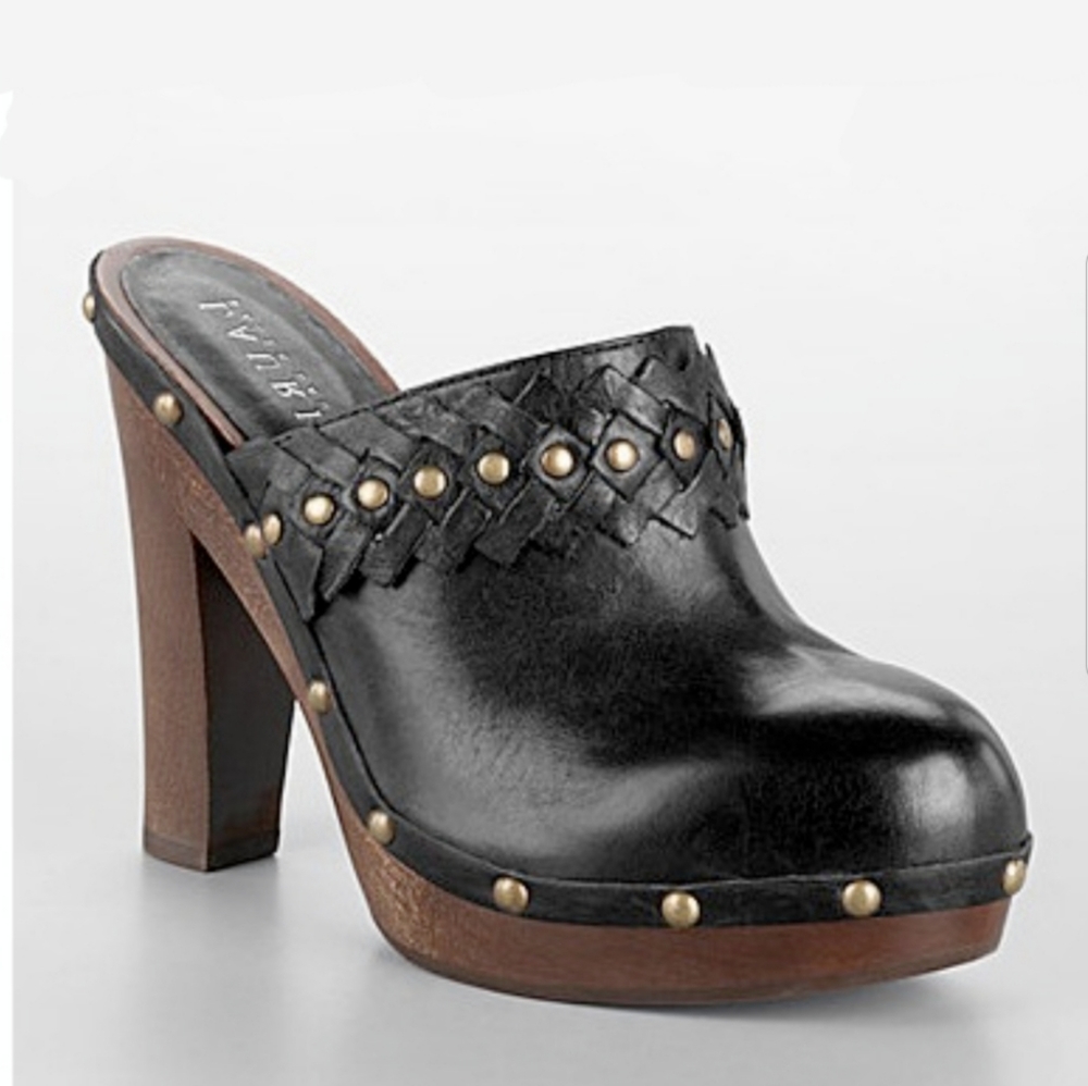 Lauren Ralph Lauren Shayla Clog, Sz 8.5, Black, VGUC